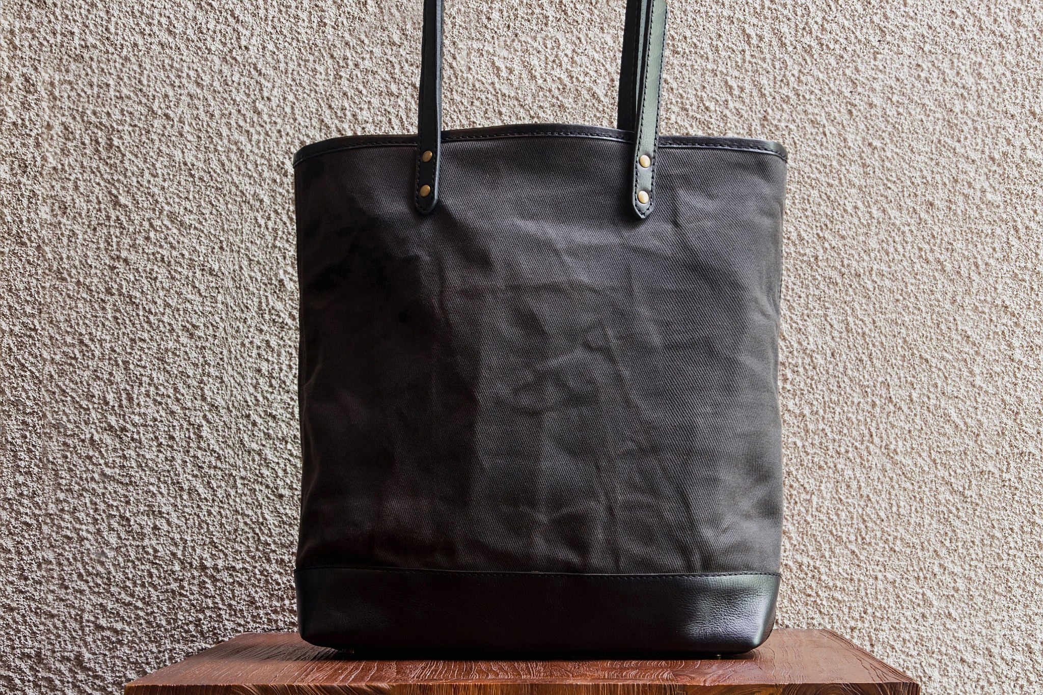 Slim Tote/Ash - Waxed Twill