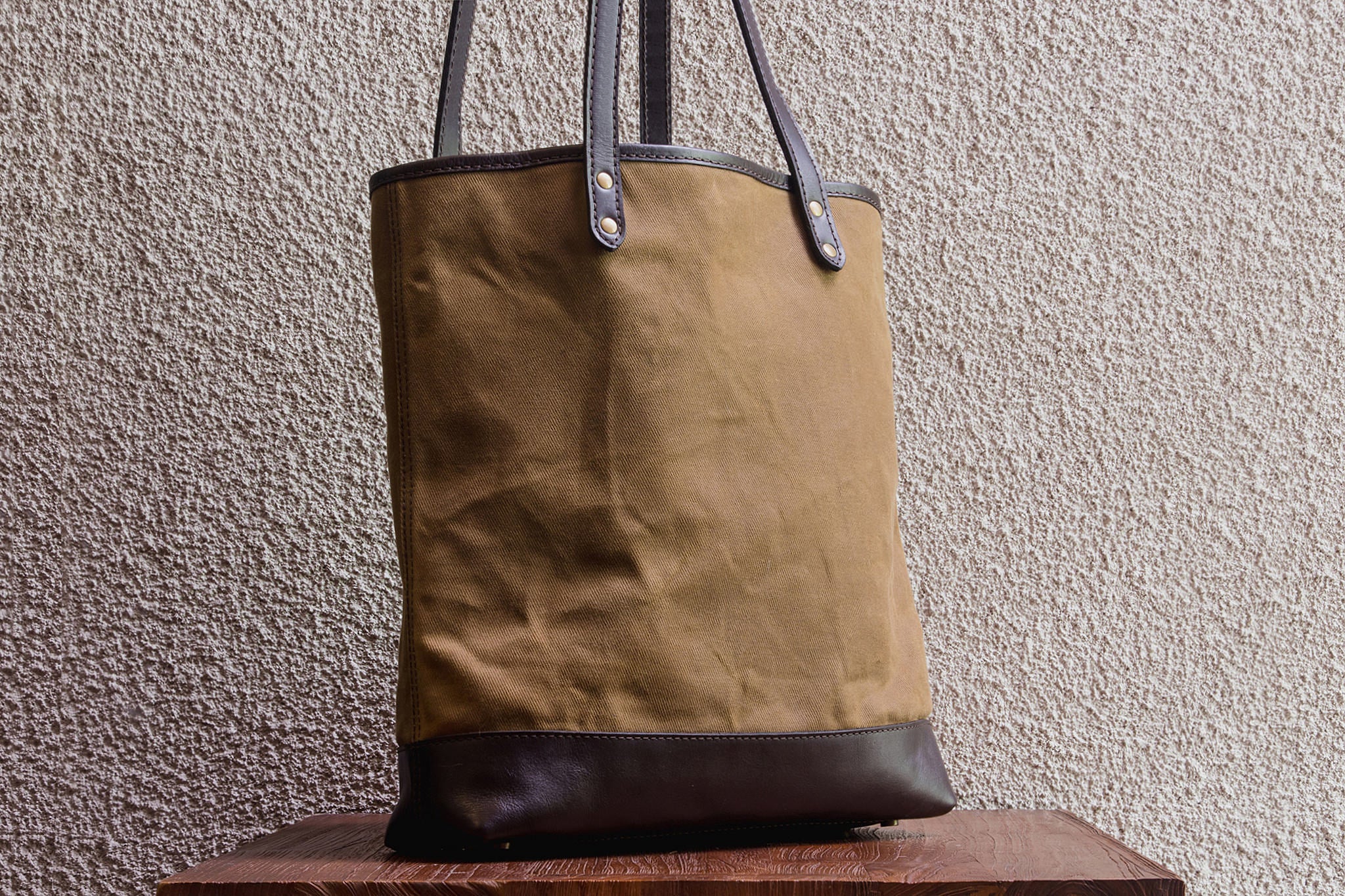 Slim Tote/Mocca - Waxed Twill